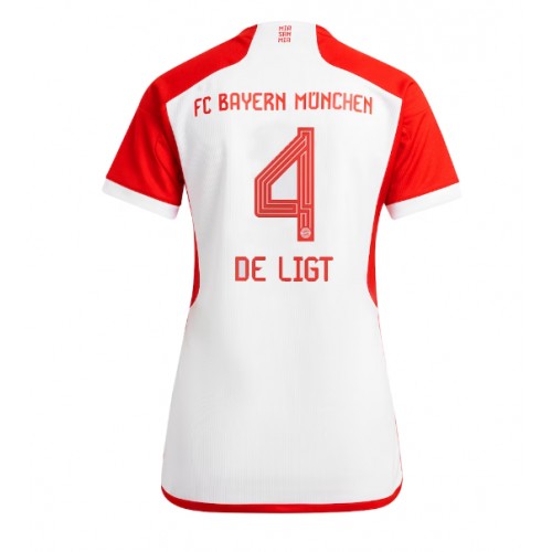Maillot de foot Bayern Munich Matthijs de Ligt #4 Domicile Femmes 2023-24 Manches Courte